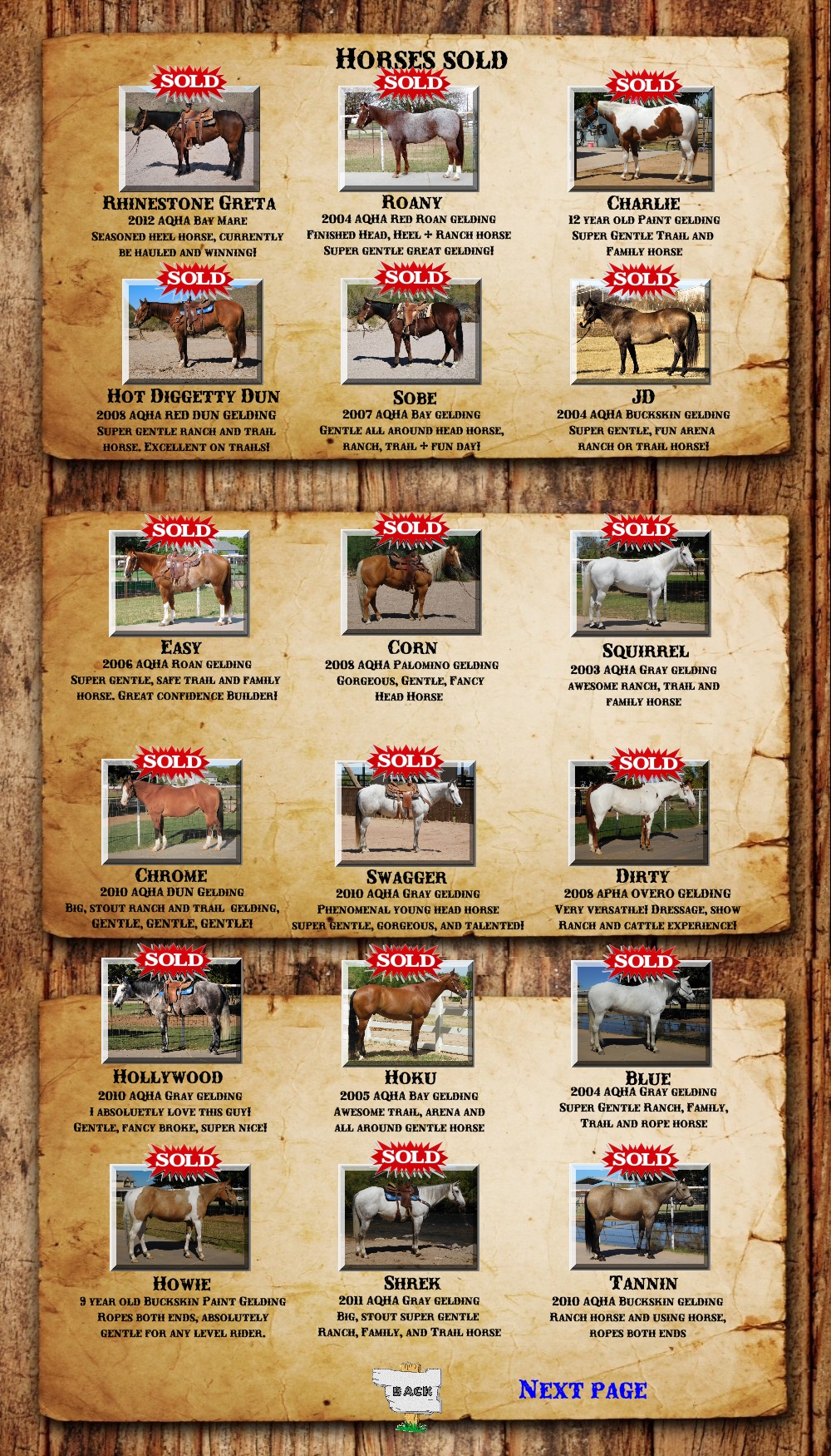 Horses sold 7